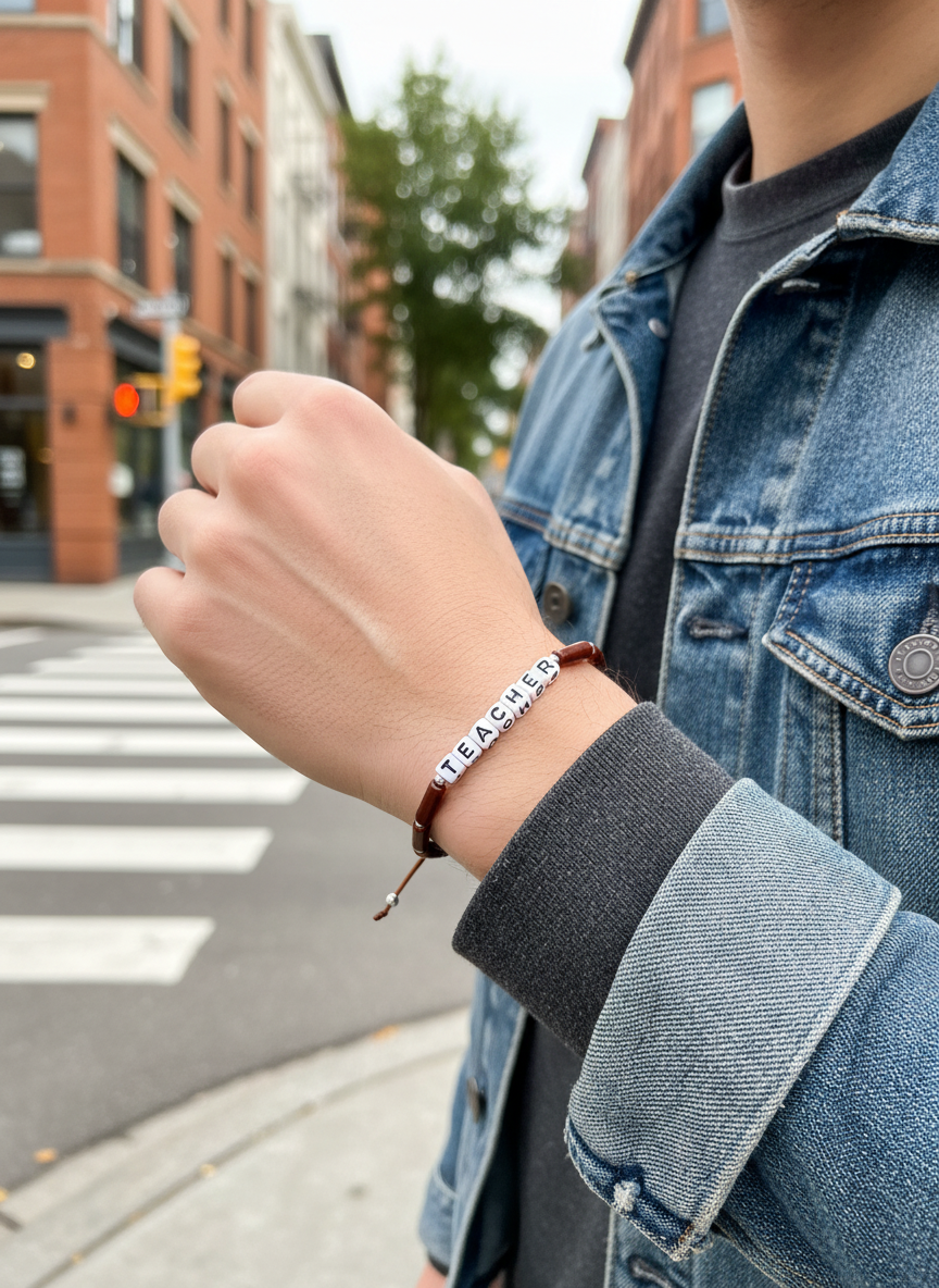 Βραχιόλι Teacher με ημιπολύτιμες χάντρες – χονδρική So Cute by Dimi