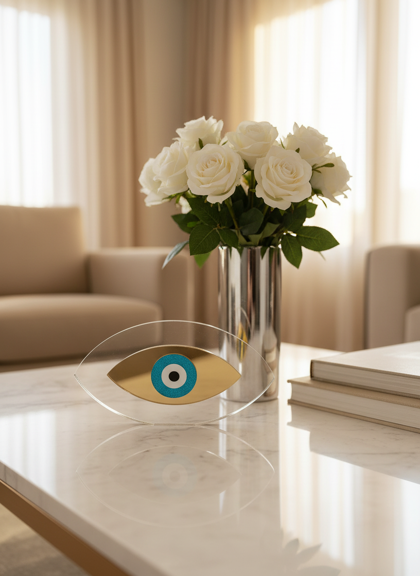 Επιτραπέζιο γούρι μάτι plexiglass σε βάση για χονδρική – So Cute by Dimi