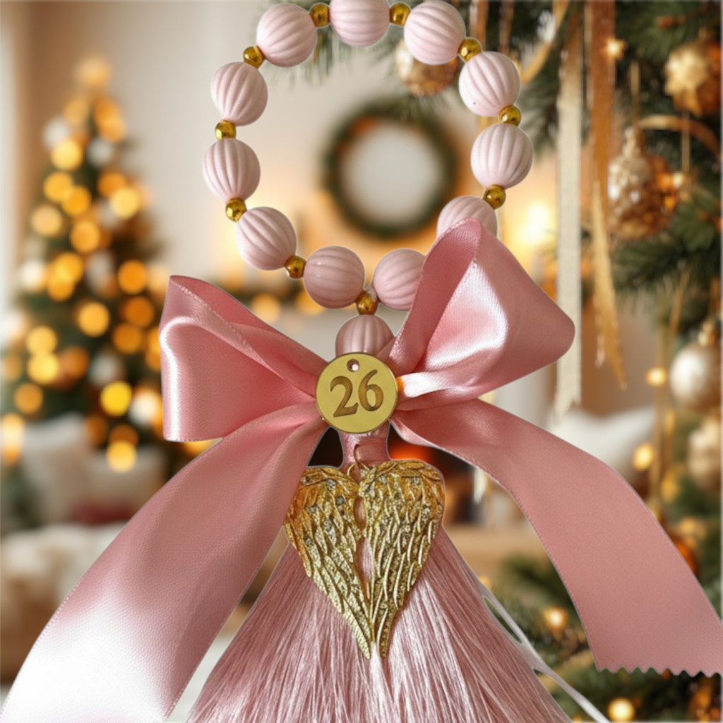 Χειροποίητο γούρι φτερά αγγέλου με στρας και φούντα – So Cute by Dimi Wholesale