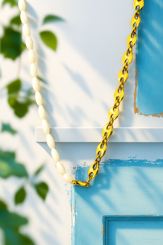 Riviera Shell & Steel Necklace