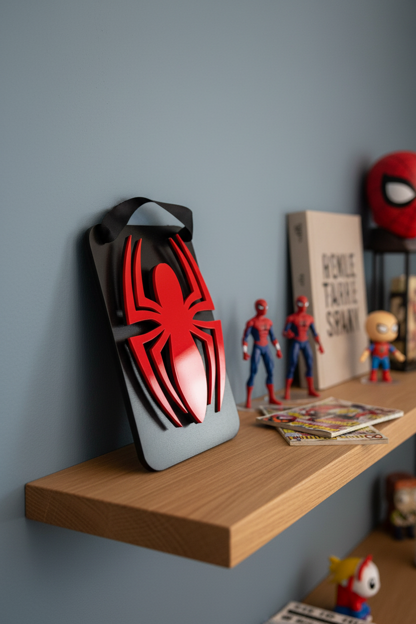 Λαμπάδα Spider 25εκ χονδρική με μπρελόκ πλεξιγκλάς και προαιρετικό κάδρο