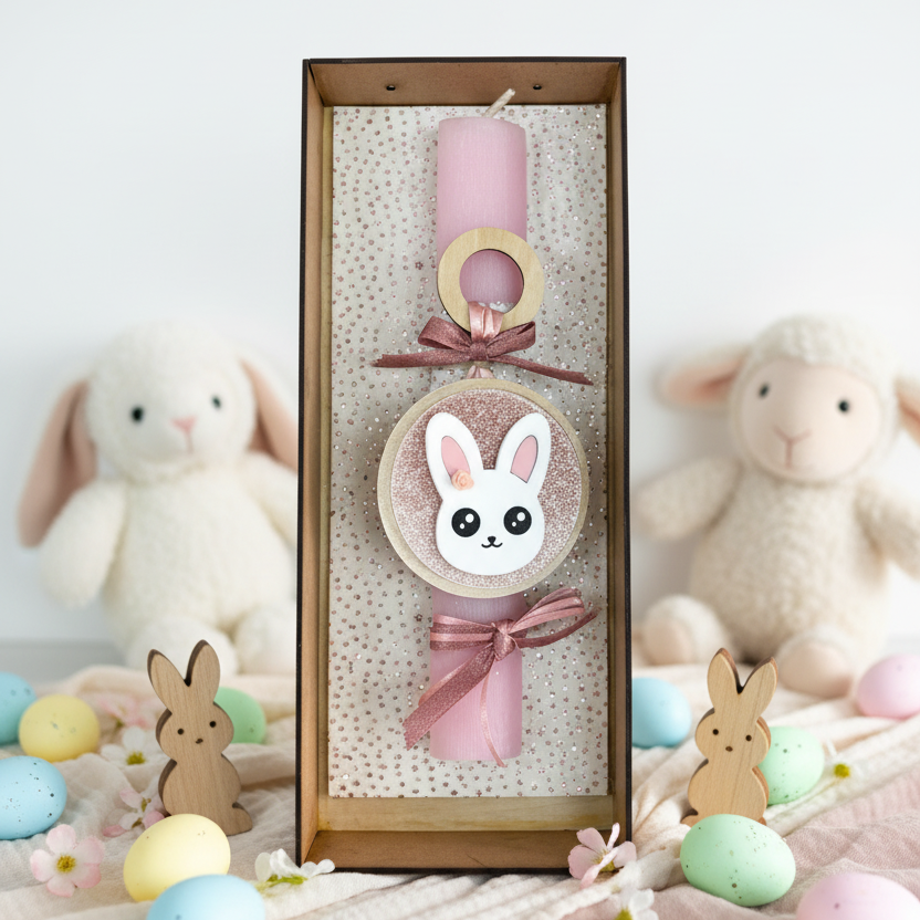 🤍✨ Λαμπάδα Ζωάκια – Κουνελάκι