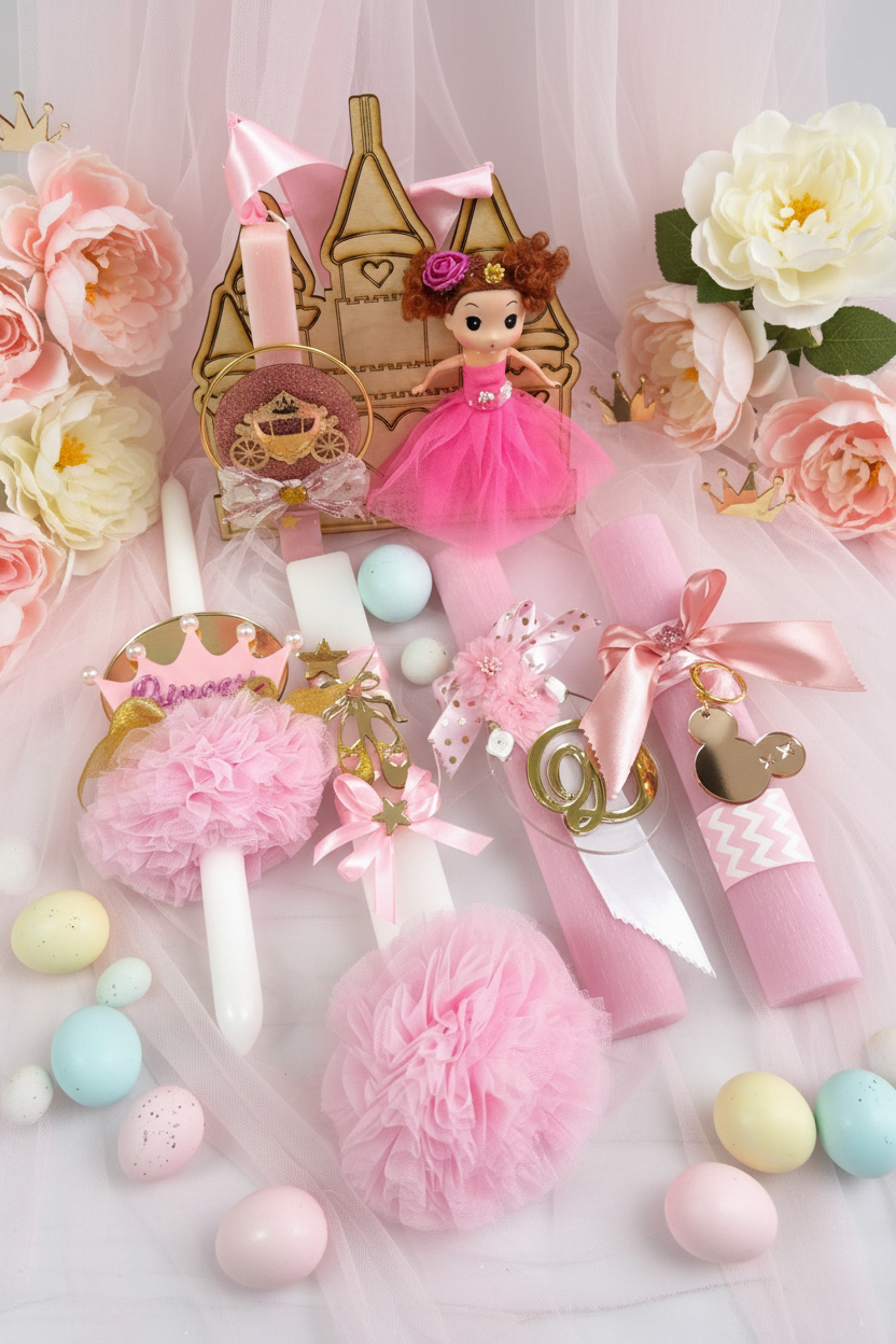 Χειροποίητες πασχαλινές λαμπάδες για κορίτσια σε διάφορα σχέδια, So Cute by DImi