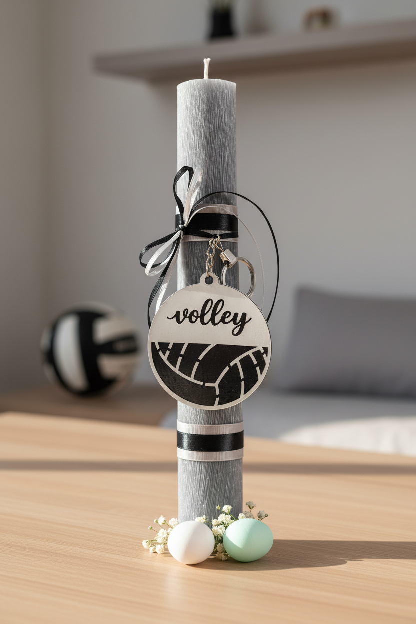 Λαμπάδα βόλεϊ με μπρελόκ mirror πλεξιγκλάς 4-506-0621 So Cute by Dimi