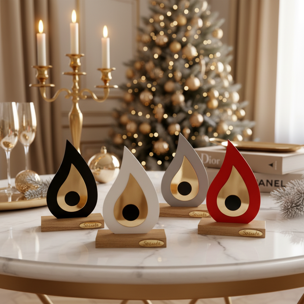 🤍✨ Γούρι Plexiglass Σταγόνα με Μάτι Χρυσό | Επιτραπέζιο Διακοσμητικό