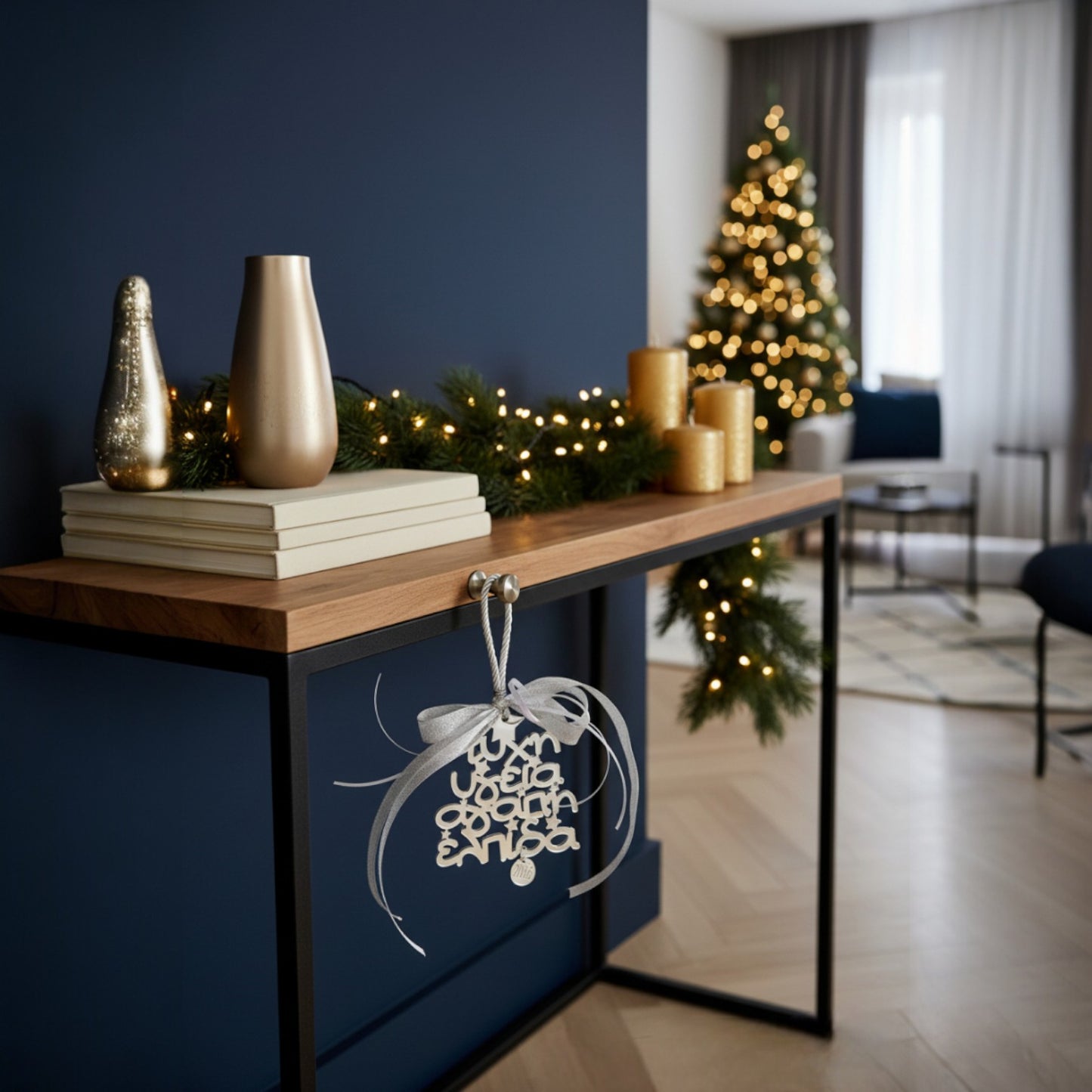 Χειροποίητο γούρι Δέντρο Ευχών από πλεξιγκλάς καθρέφτη με πέρλες – So Cute by Dimi – κωδ. 4-507-0885