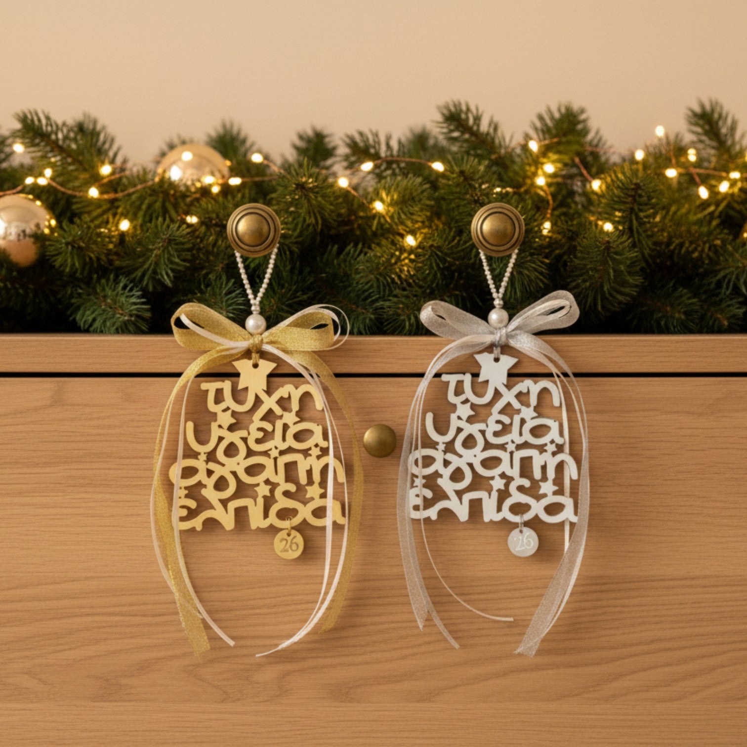 Χειροποίητο γούρι Δέντρο Ευχών από πλεξιγκλάς καθρέφτη με πέρλες – So Cute by Dimi – κωδ. 4-507-0885