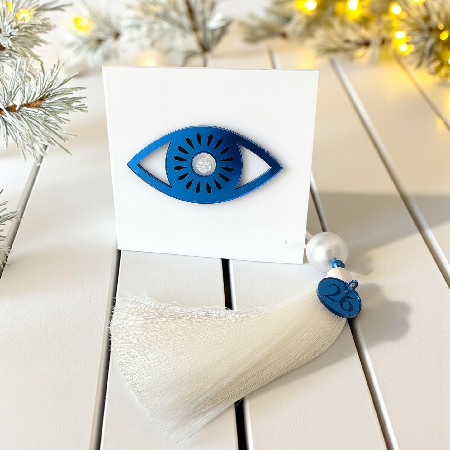 🤍✨ Γούρι Μάτι Square Luxe