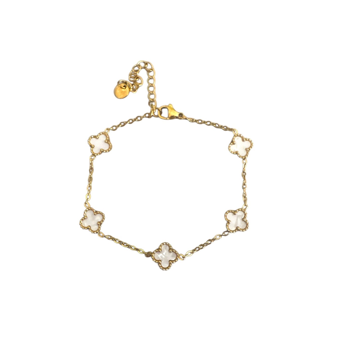 ⚡🚚 Bloom Clover Bracelet – Ατσάλινο Βραχιόλι Με Τετράφυλλα