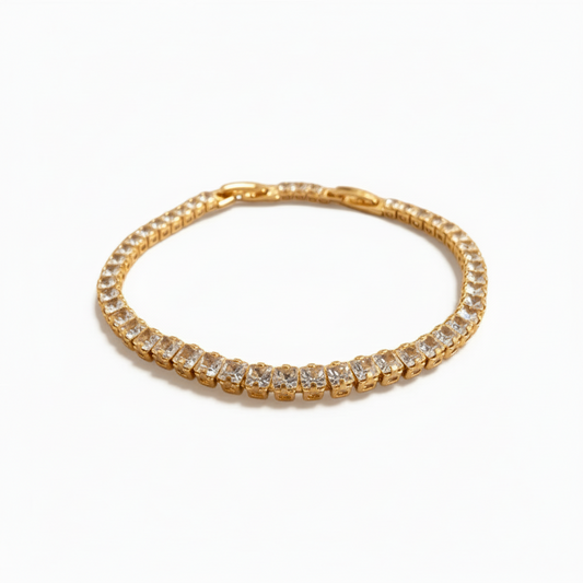 ⚡🚚 Silver Crystal Tennis Bracelet – Premium Shine