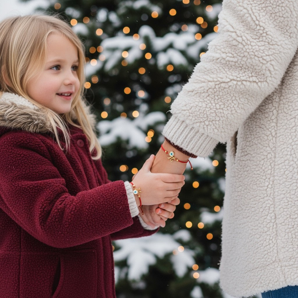 Χειροποίητο βραχιόλι γούρι 2026 με ματάκι και κορδόνι σε πολλά χρώματα – So Cute by Dimi Wholesale