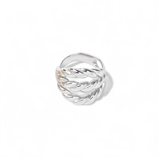 ⚡🚚 Δαχτυλίδι “Rope Bold” με Πλεξούδα