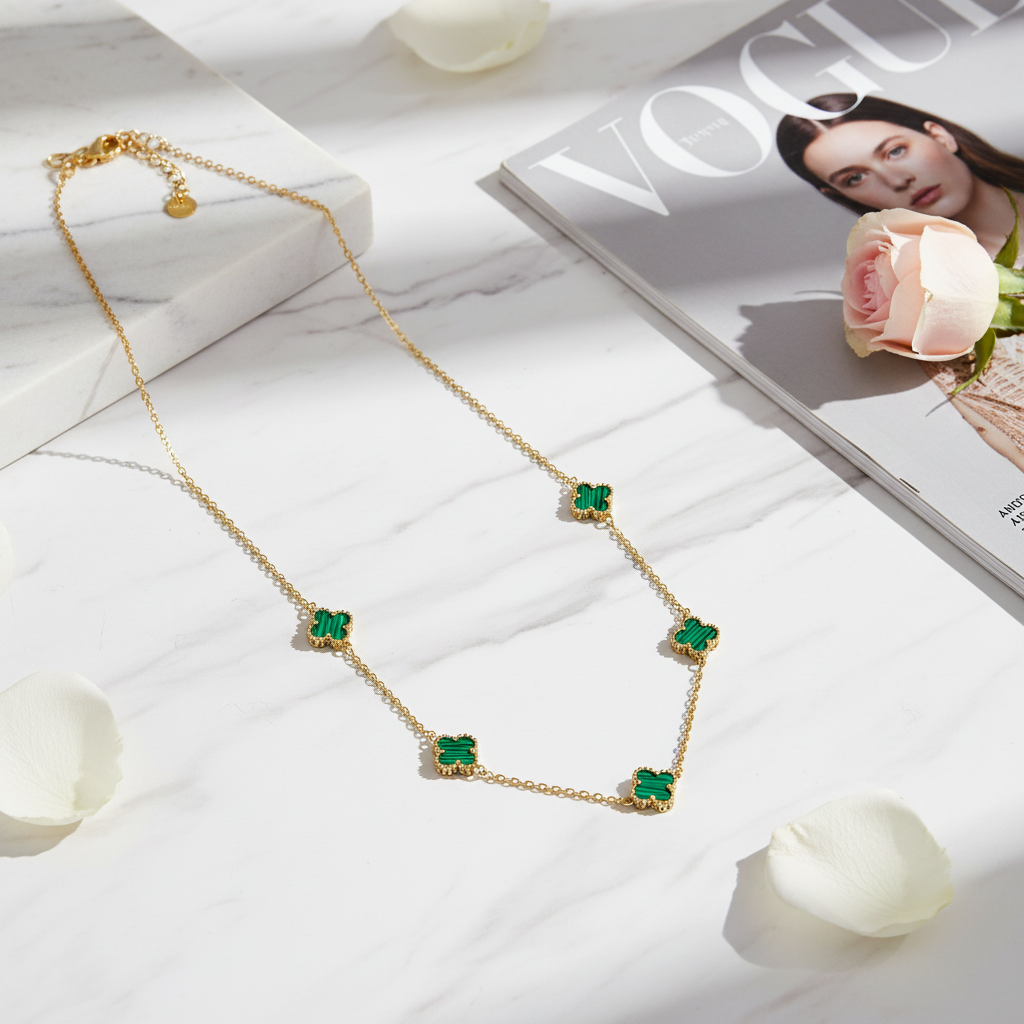 ⚡🚚 Κολιέ Τετράφυλλο Τριφύλλι από Ανοξείδωτο Ατσάλι