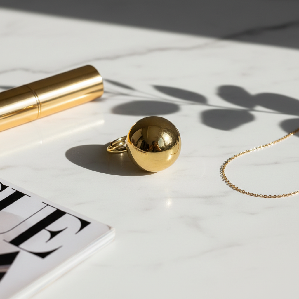 Ball Ring Midi 20mm – Ατσάλινο ρυθμιζόμενο δαχτυλίδι με μεσαία μπίλια