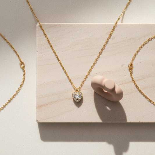 Heart sparkle necklace χονδρική από ανοξείδωτο ατσάλι So Cute by Dimi