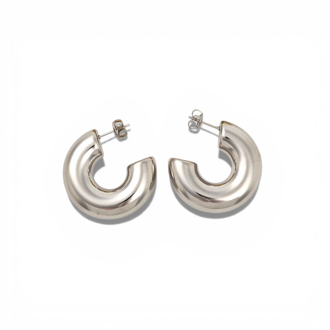 Bold Curve Hoops chunky hoops σκουλαρίκια ατσάλι