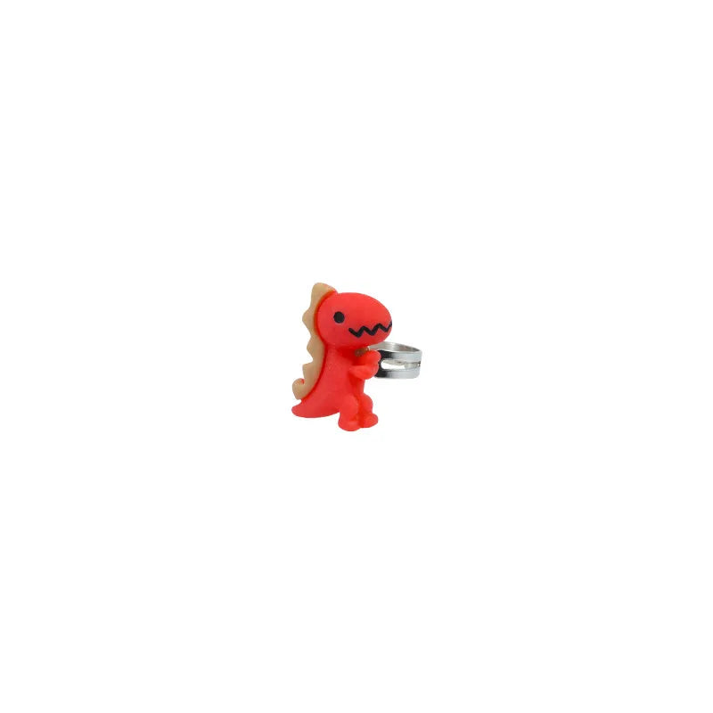 Cute Dinosaur Plastic Resin Children Rings Necklace