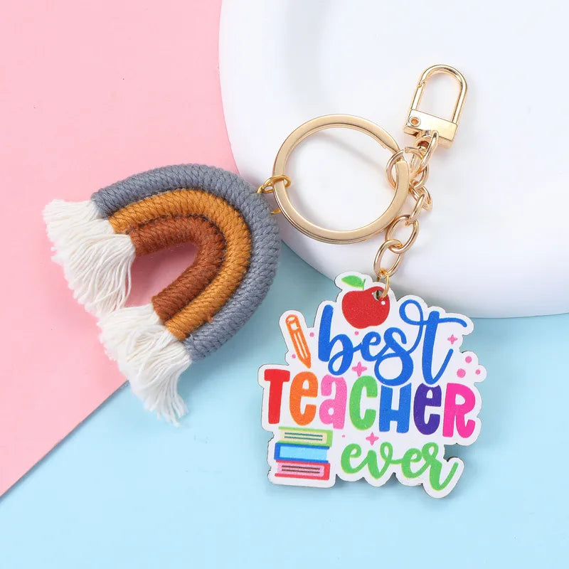 Best Teacher Asymmetrical Keychain