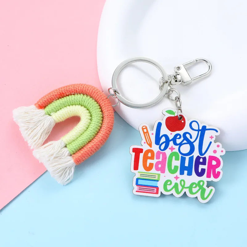 Best Teacher Asymmetrical Keychain