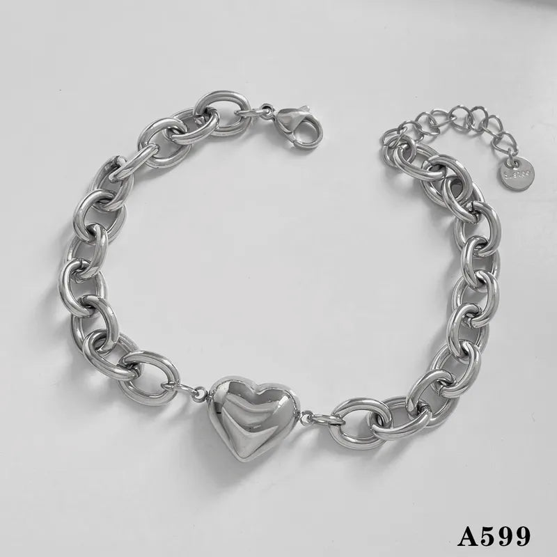 304 Stainless Steel Heart Bracelet