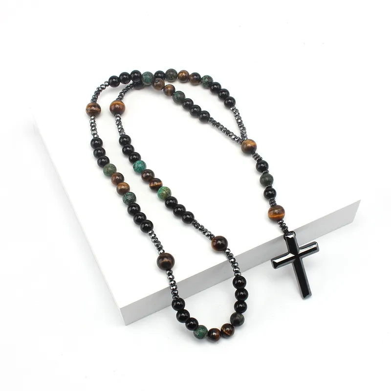 Natural stone men's rosary