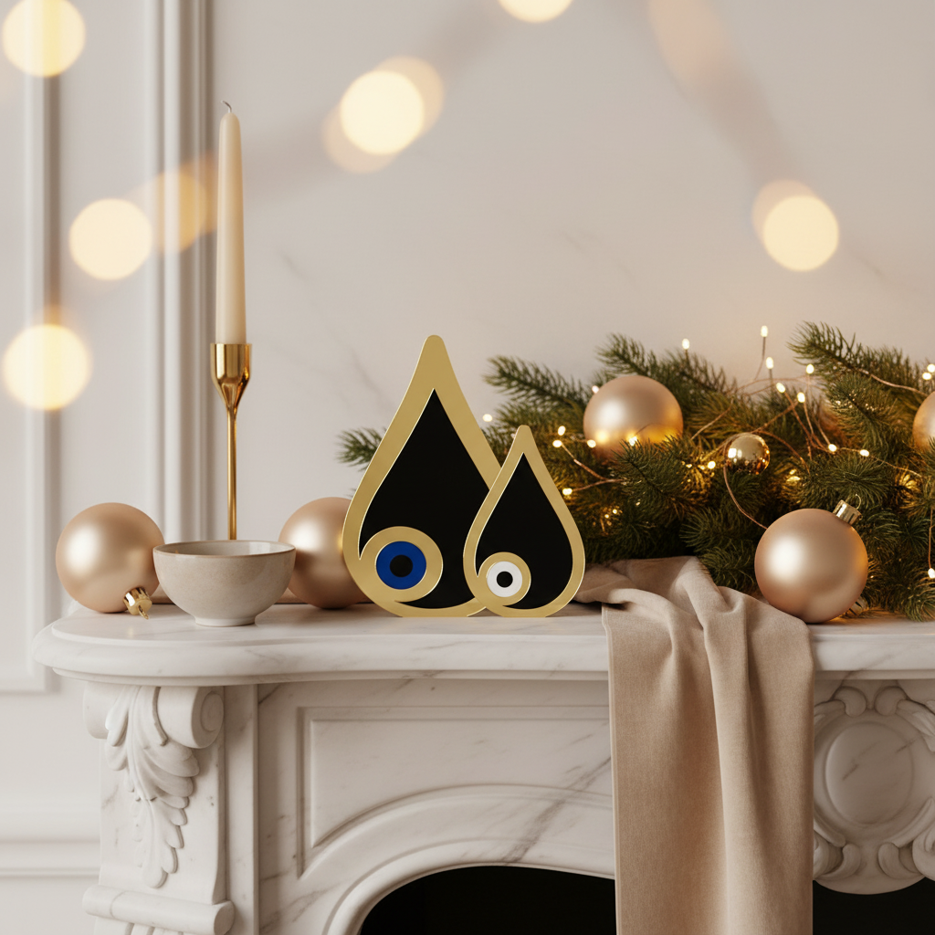 Γούρι μάτι δάκρυ plexiglass χρυσό ή ασημί χονδρικής – So Cute by Dimi