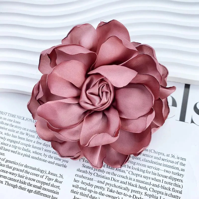 Κομψό Flower Satin Unisex Corsage, συσκευασία των 6 