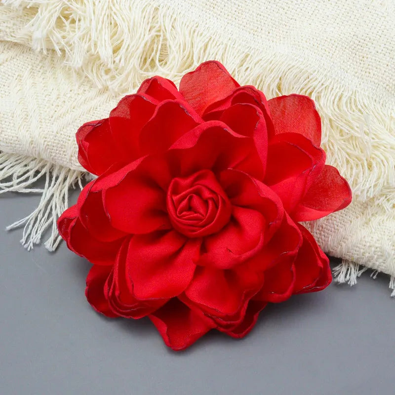 Κομψό Flower Satin Unisex Corsage, συσκευασία των 6 