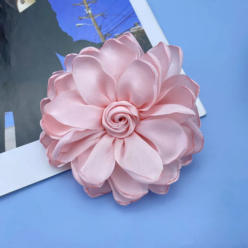 Κομψό Flower Satin Unisex Corsage, συσκευασία των 6 