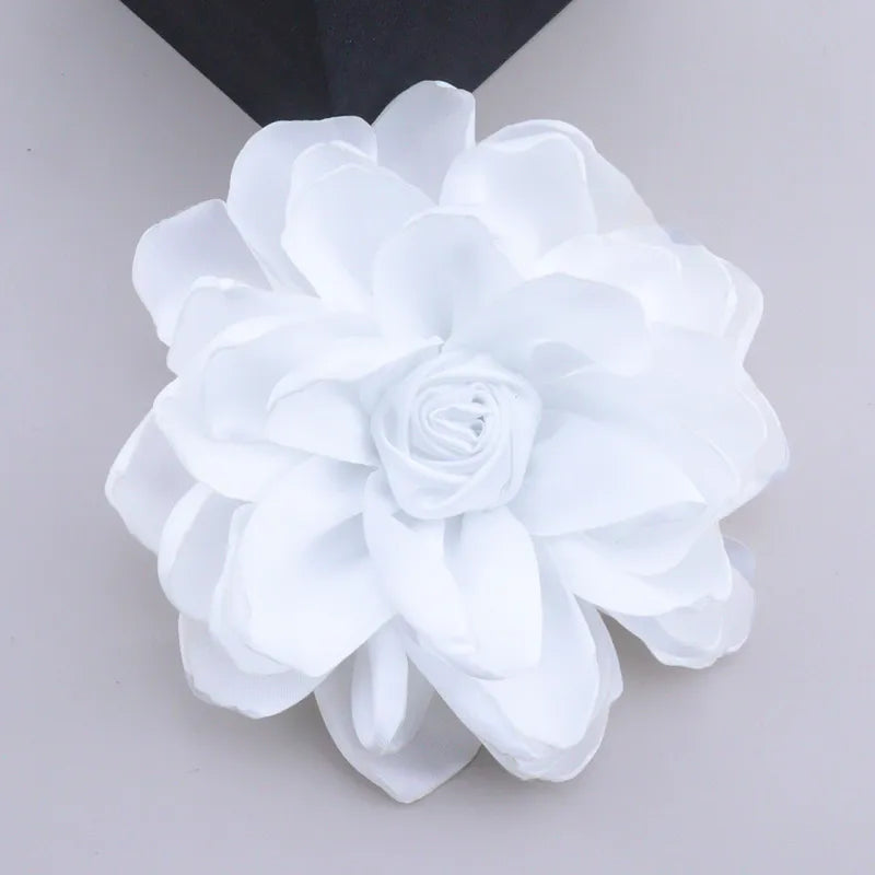 Κομψό Flower Satin Unisex Corsage, συσκευασία των 6 