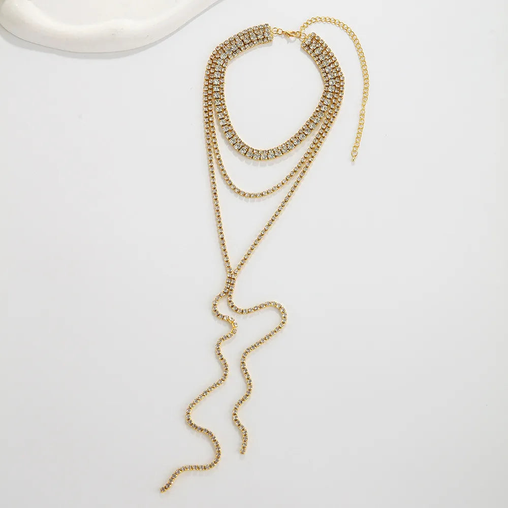 Layered crystal necklace σε χρυσό – Holiday Night Collection – So Cute by Dimi