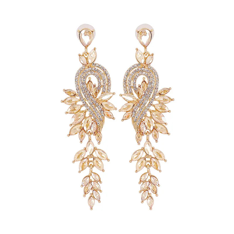 Fashion Geometric Arylic Rhinestones Women'S Earrings