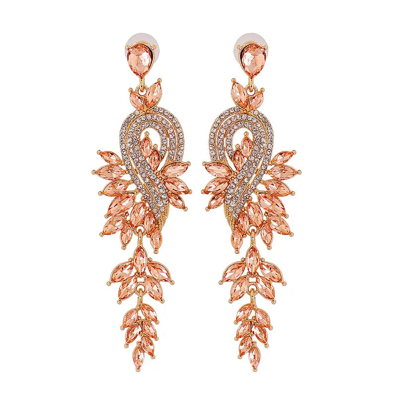 Fashion Geometric Arylic Rhinestones Women'S Earrings