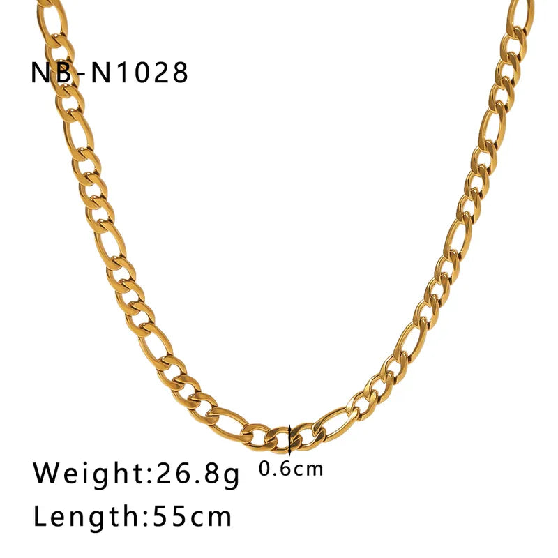 Stainless Steel Plating Braid 18k Gold Plated Necklace