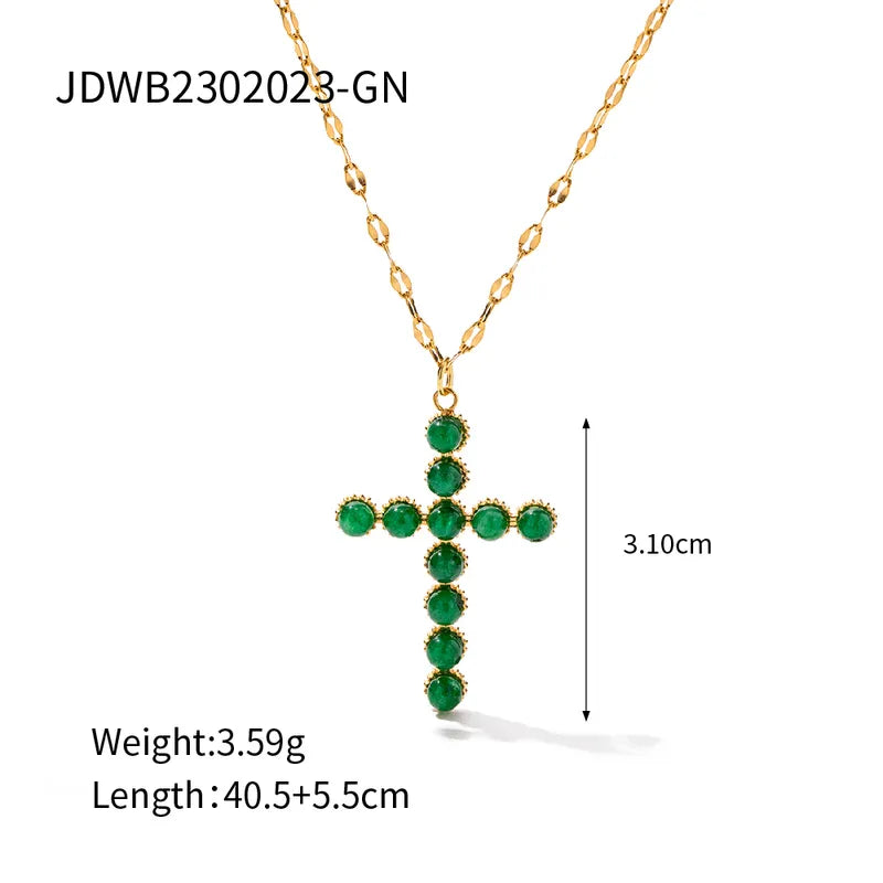 Modern Style Cross Stainless Steel  Necklace