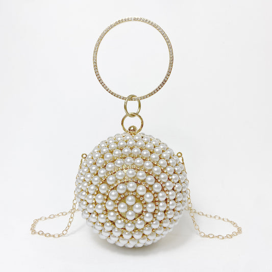 Pearl Round Evening Bags