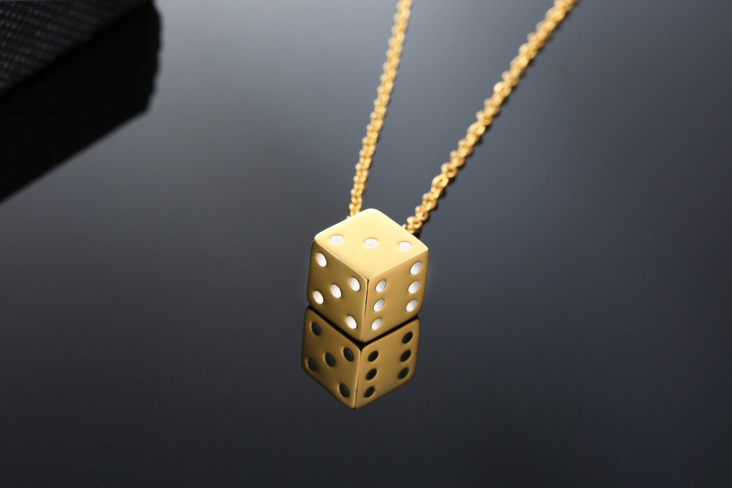 Dice Stainless Steel Pendant Necklace