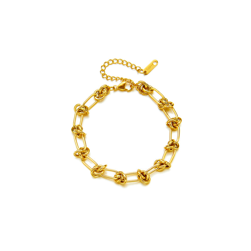 Fashion Geometric Titanium Steel Gold Plated Bracelets