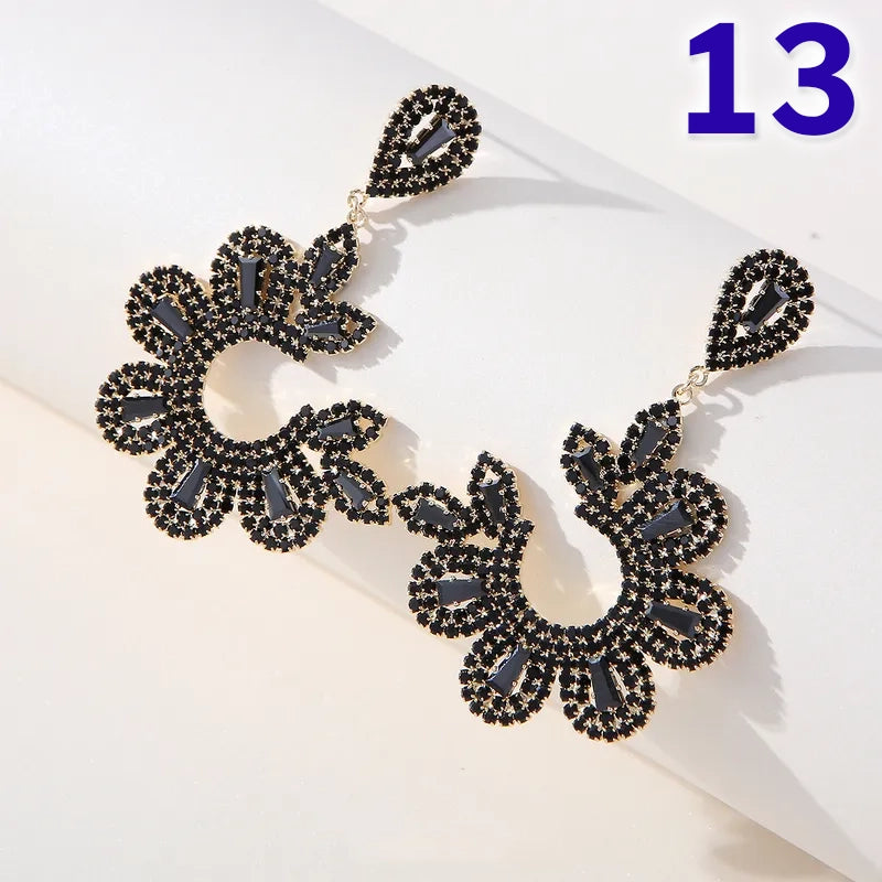 Fashion Tassel Copper Plating Inlay Artificial Diamond Pearl Drop Earrings, pack of 2 pieces