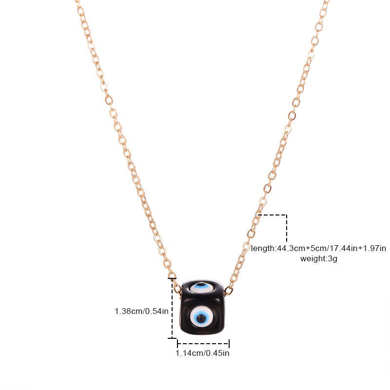 Fashion Devil's Eye Alloy Resin Unisex Pendant Necklace