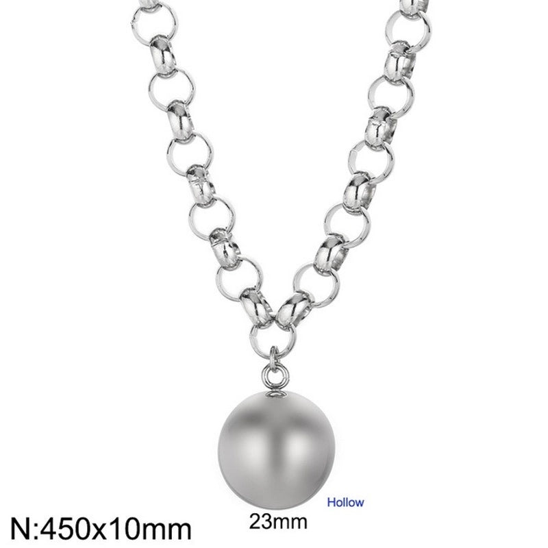 Hip-hop Geometric Stainless Steel Plating Necklace
