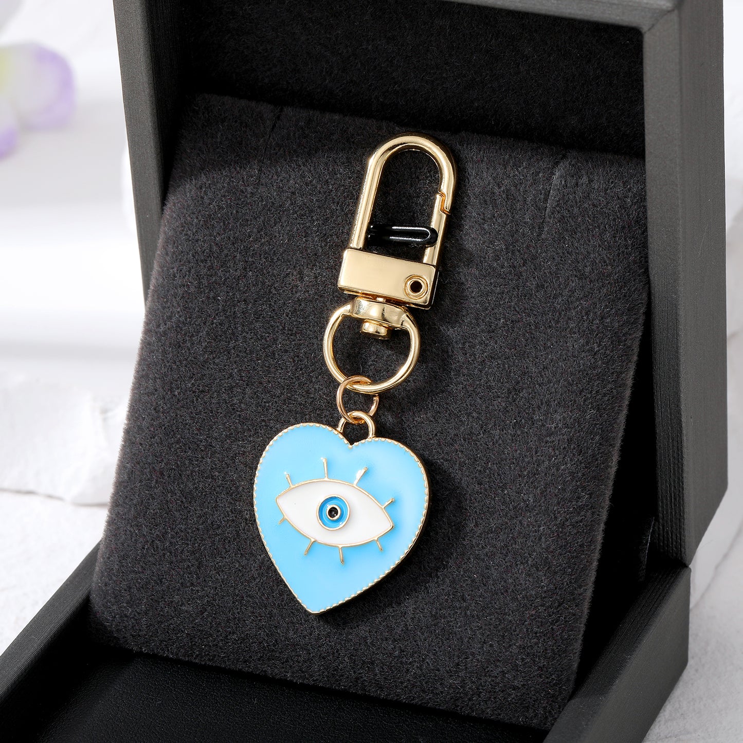 Fashion Heart Shape Alloy Bag Pendant Keychain