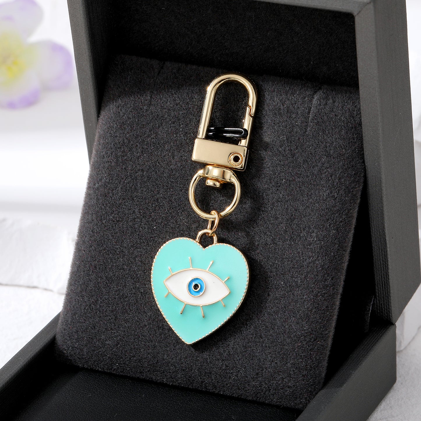 Fashion Heart Shape Alloy Bag Pendant Keychain