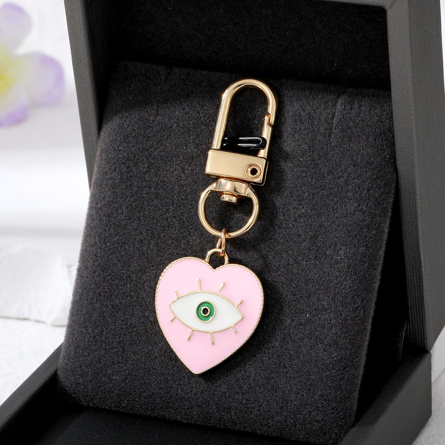 Fashion Heart Shape Alloy Bag Pendant Keychain