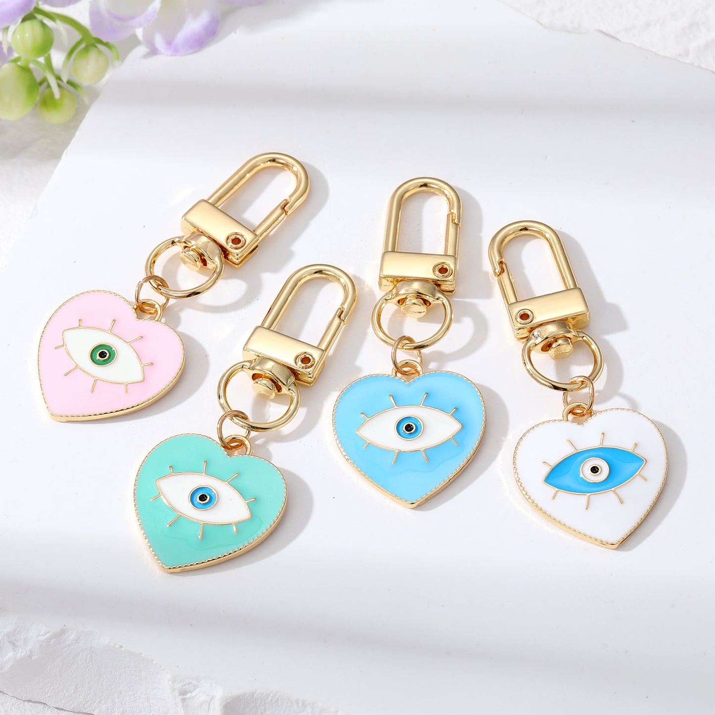 Fashion Heart Shape Alloy Bag Pendant Keychain