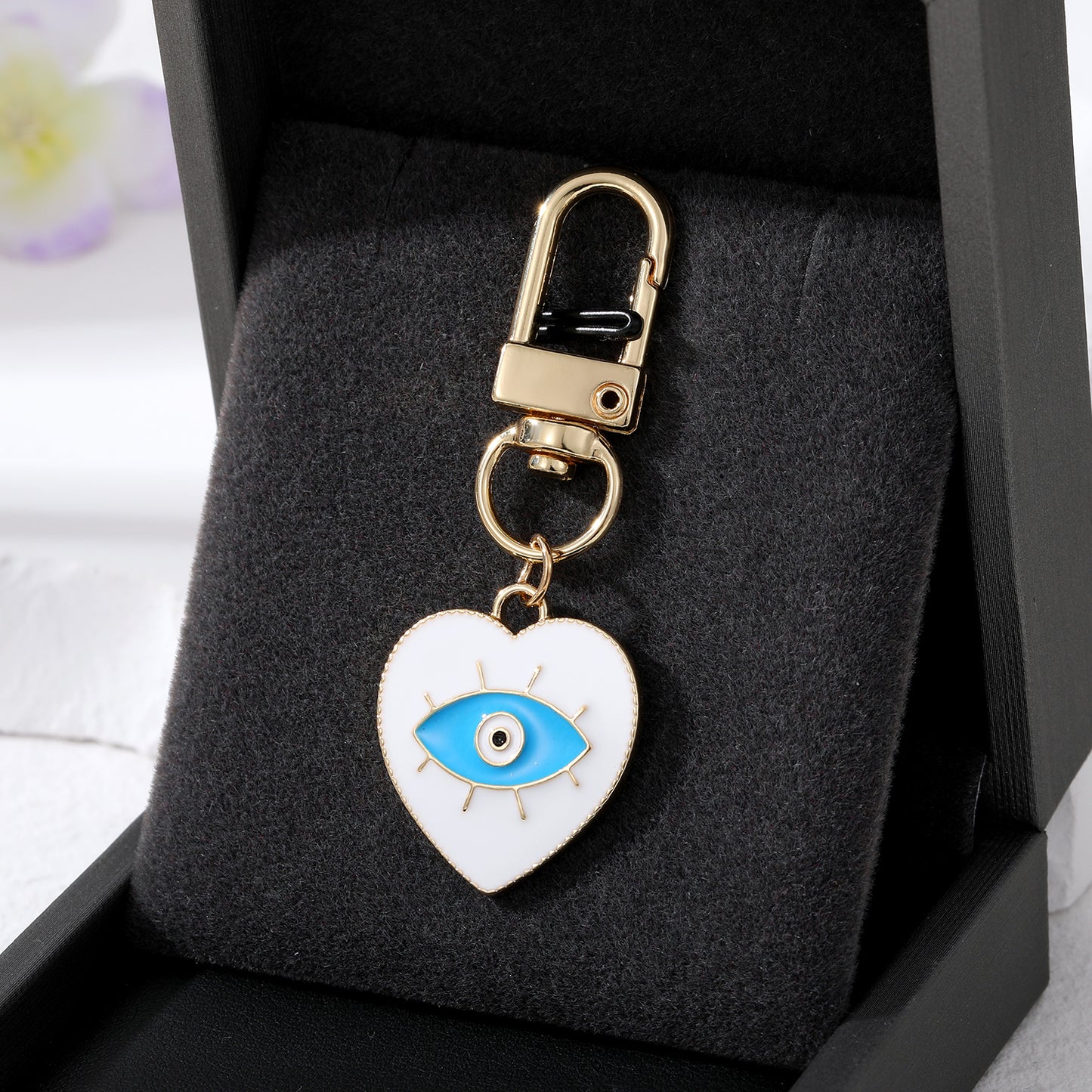 Fashion Heart Shape Alloy Bag Pendant Keychain