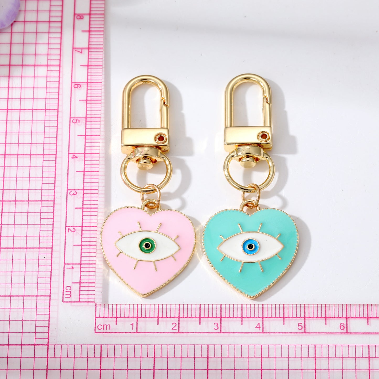 Fashion Heart Shape Alloy Bag Pendant Keychain