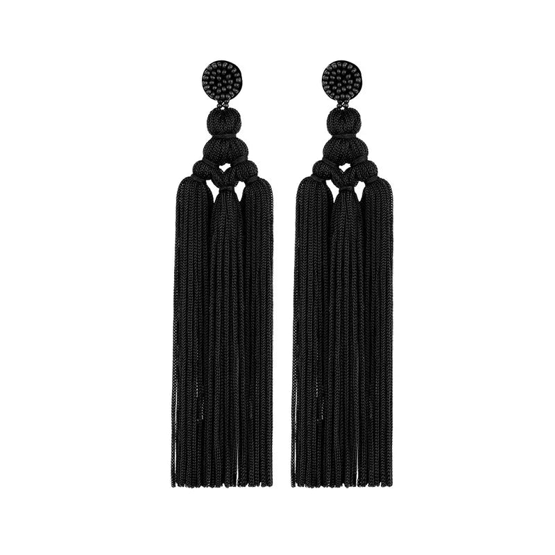 Original Design Tassel Dacron Thread Seed Bead Women's Drop Earrings