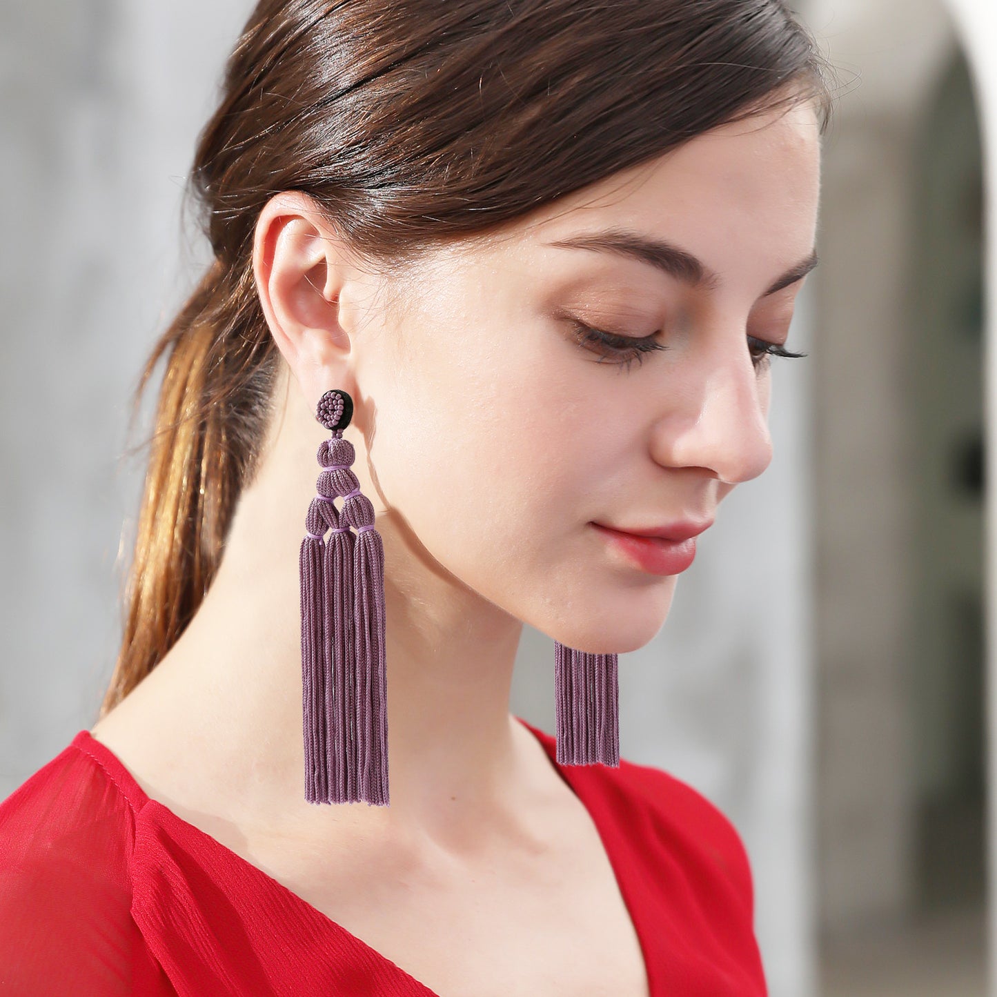 Original Design Tassel Dacron Thread Seed Bead Women's Drop Earrings