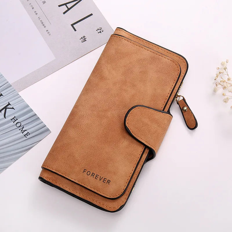 Women's Solid Color Pu Leather Buckle Wallets